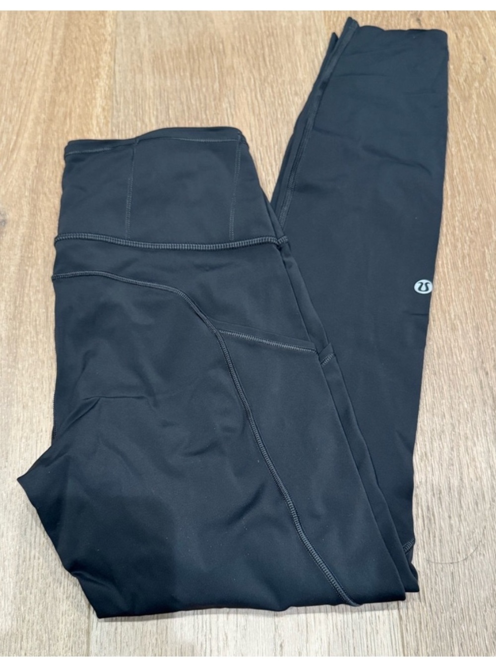 Lululemon Time To Sweat Leggings In Emboss Black 23’ Size 4 Yoga Tennis Active